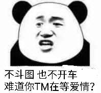 不斗图也不开车难道你TM在等爱情？