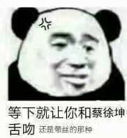 等下就让你和蔡徐坤舌吻，还是带丝的种