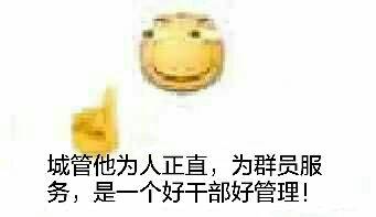 城管他为人正直，为群员服务，是一个好干部好管理！