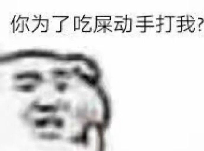 你为了吃屎动手打我