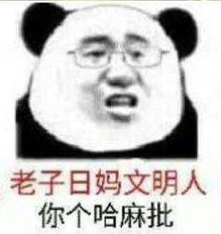 老子日妈文明人你个哈麻批