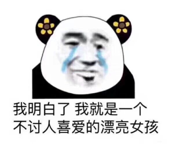 我明白了，我就是一个不讨人喜爱的漂亮女孩