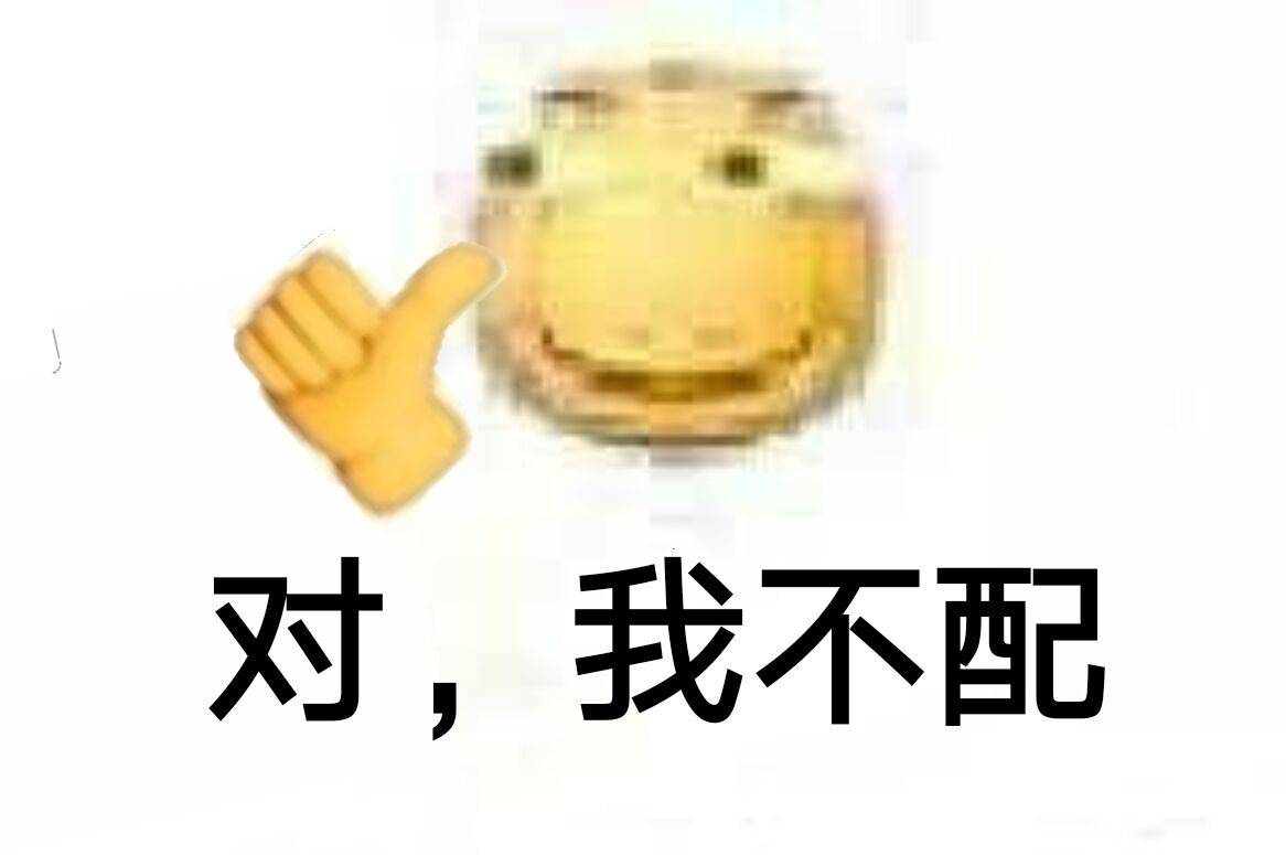 对，我不配