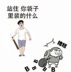 站住你袋子里装的什么？