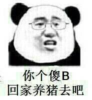 你个傻B回家养猪去吧