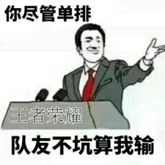 你尽管单排，队友不坑算我输