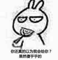 你还真的以为我会给你？果然傻乎乎的