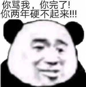 你骂我，你完了！你两年硬不起来！！