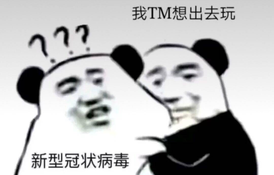 我TM想出去玩，新型冠状病毒