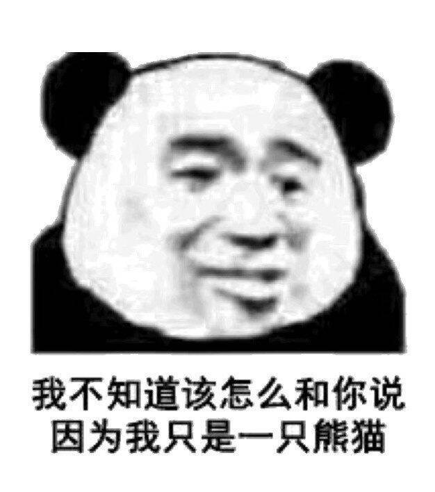 我不知道该怎么和你说因为我只是一只熊猫