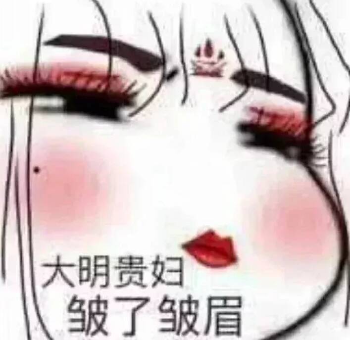 大明贵妇，皱了皱眉