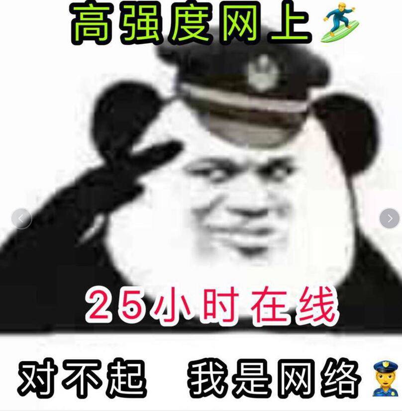 高强度网上，25小时在线，对不起我是网络警察