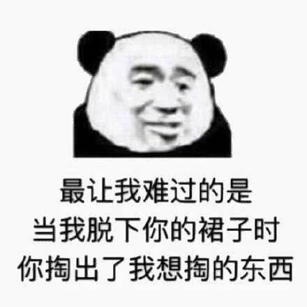 最让我难过的是，当我脱下你的裙子时你掏出了我想掏的东西