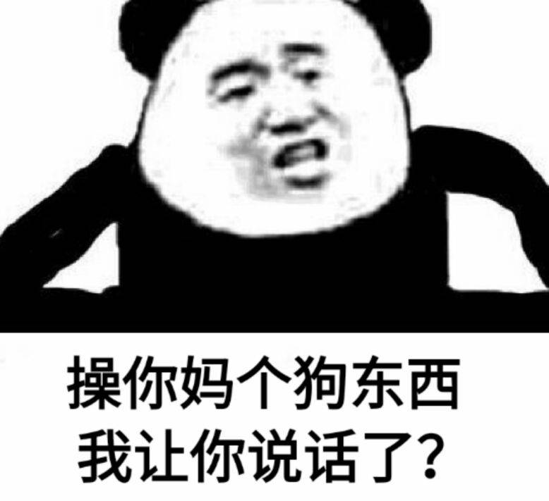 操你妈个狗东西我让你说话了？