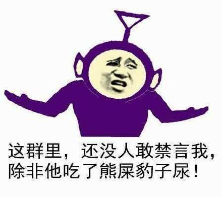 这群里，还没人敢禁言我，除非他吃了熊屎豹子尿！