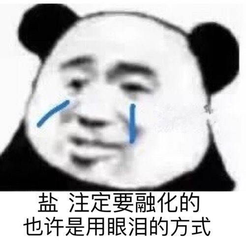 盐，注定要融化的，也许是用眼泪的方式