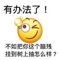 有办法了！不如把你这个脑残挂到树上抽怎么样？