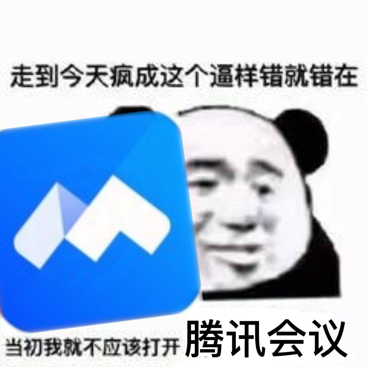 走到今天疯成这个逼样，错就错在当初我就不应该打开腾讯会议