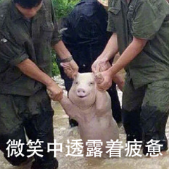 微笑中透露着疲惫