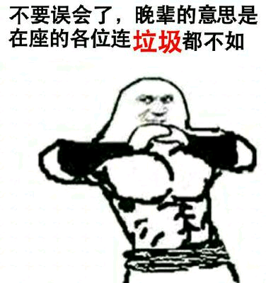 不要误会了，晚辈的意思是在座的各位连垃圾都不如