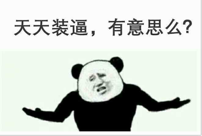 天天装逼有意思么