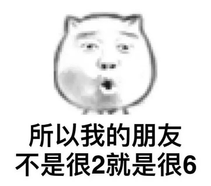 所以我的朋友不是很2就是很6
